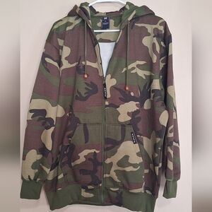 Camouflage Full-Zip Hoodie
